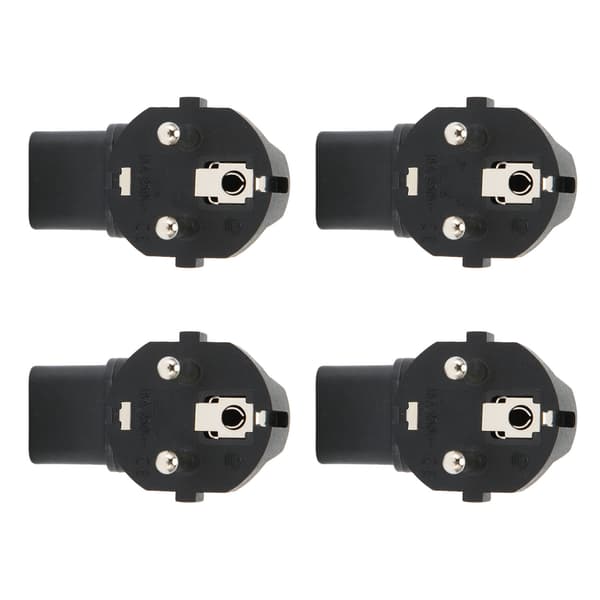 4 stk. EU 48 mm til IEC320 C13 90 graders strømpluggadapter for bærbare datamaskiners strømadaptere EU-plugg 100-250V