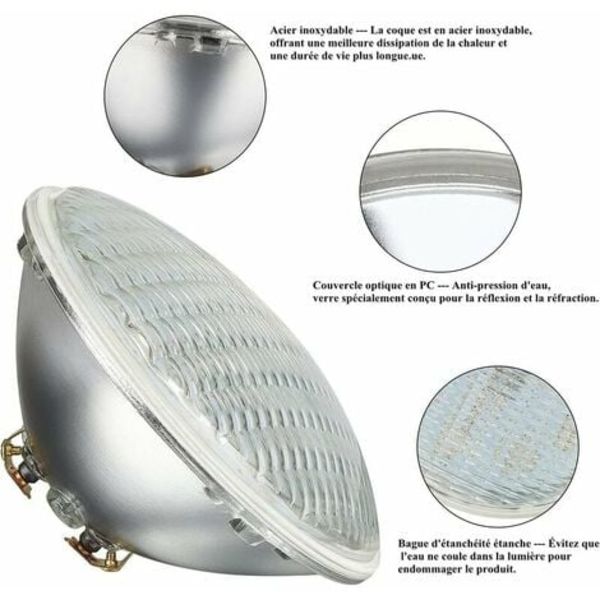 35W Hvid PAR56 LED-poollys, IP68 vandtæt LED-undervandslys, AC/DC 12V LED-poollys, Akvariumspooldekoration
