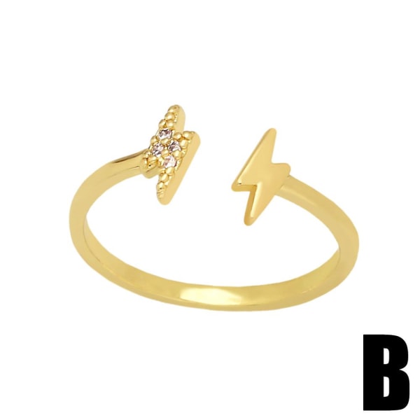 Ring Vintage Zircon Metallic Element Modesmycken Ac8679 B