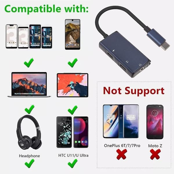 Stk. 5.5x2.1mm hunstik til Micro USB hanstik til DC strømstikadapter