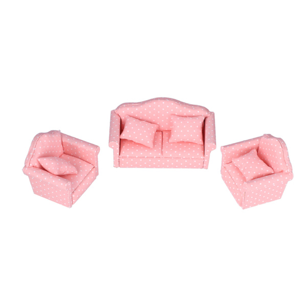 1/12 Skala Miniature Dukkehus Sofa DIY Møbel Tilbehør