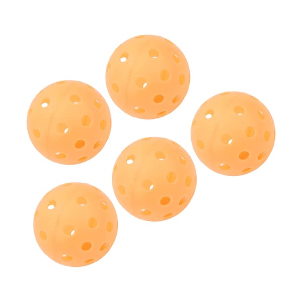 Lysende Orange Udendørsbane Pickleball Bolde 5-pak