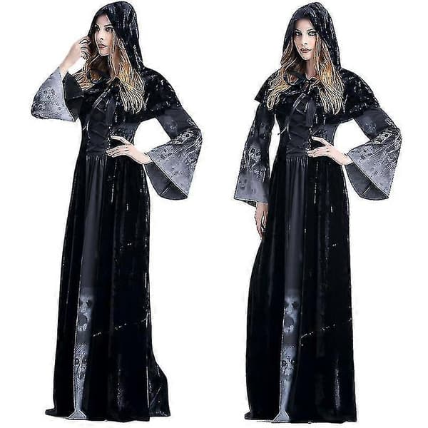Halloween Kostume Hekse Hætteklædt Kjole Halloween Kostumer Til Kvinder Cosplay Kostumer