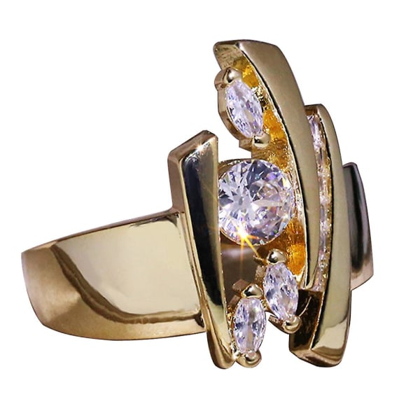 Lyx Marquise Cut Rhinestone inläggningar geometriska fingerring smycken present US 7