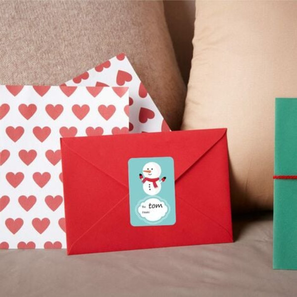 Packa julklappsetiketter, 250 st/kupong Julklappsetiketter för julklappspåsar, omslagspapper, kort