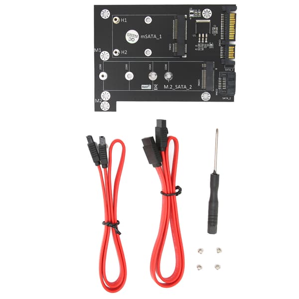 M.2 NGFF til Dual SATA3 Adapterkort MSATA SSD Konverter Hurtig Læsehastighed Computertilbehør