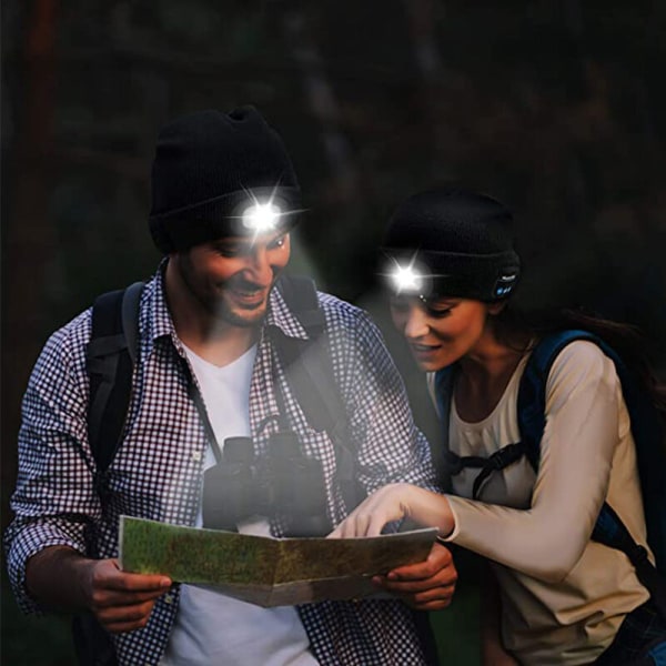 M1-BL1-Sort trådløs bluetooth hat led lys udendørs belysning hovedmonteret lys