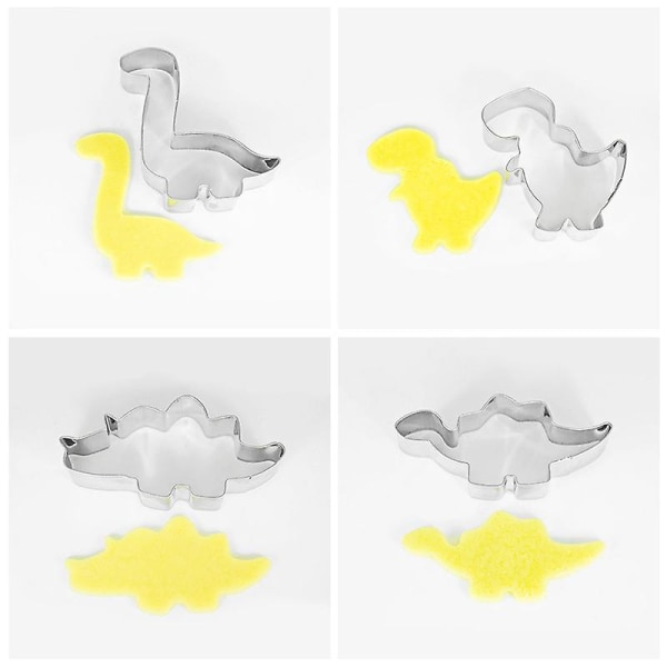 6 - pakkaus Dinosaur Cookie Cutter mold