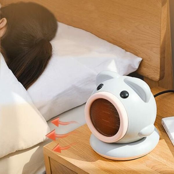 Sarjakuva söpö pieni aurinkoinen kannettava lämmitin kodin lämmitin Pöytälämmitin Mini kodin lämmitin Pieni tuulettimen lämmitin Keraaminen tuulettimen lämmitin,