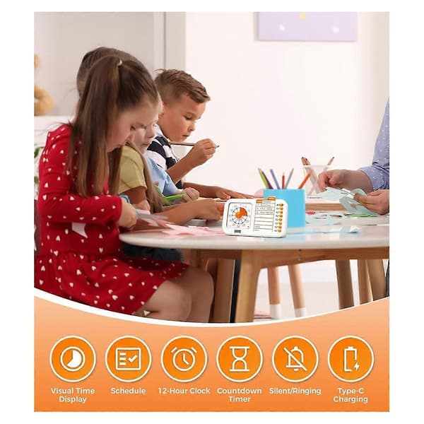 3-i-1 Visuel ADHD-timer til børn og voksne med planlægningstavle, opgavetimer, gøremålsdiagram og visuel Sc
