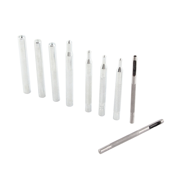 Læder Craft Snap Fastener Setter Nit Punch Tool Set - 11 stk