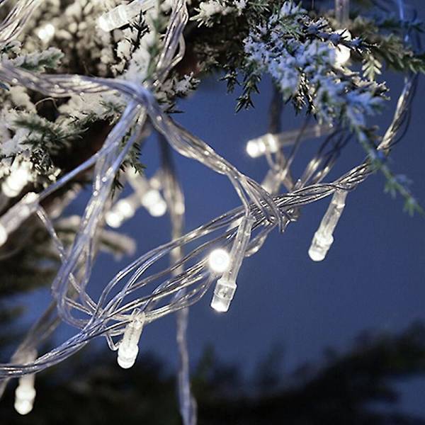20m 200 Led Jäätävä sade Fairy Lights Jääpuikko Joulu Fairy Lights Lamppu Fairy Lights Party Ip44 Outdoor Indoor Cool White - Cool White Cisea