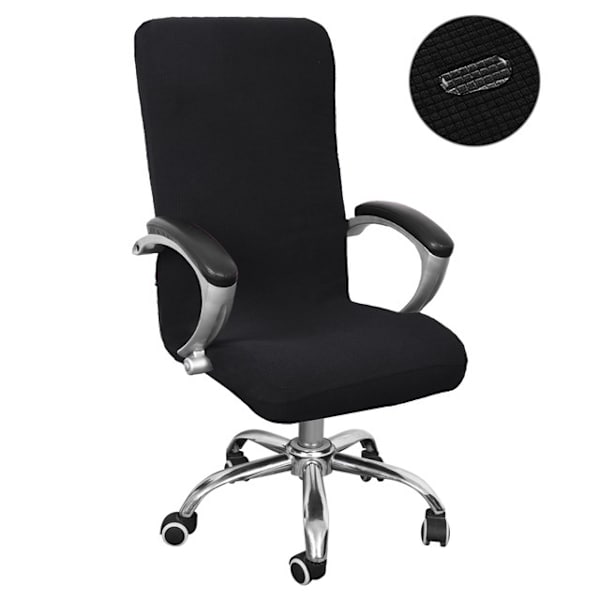 Kontorcomputerstolebetræk (sort lille (45-55CM) S)