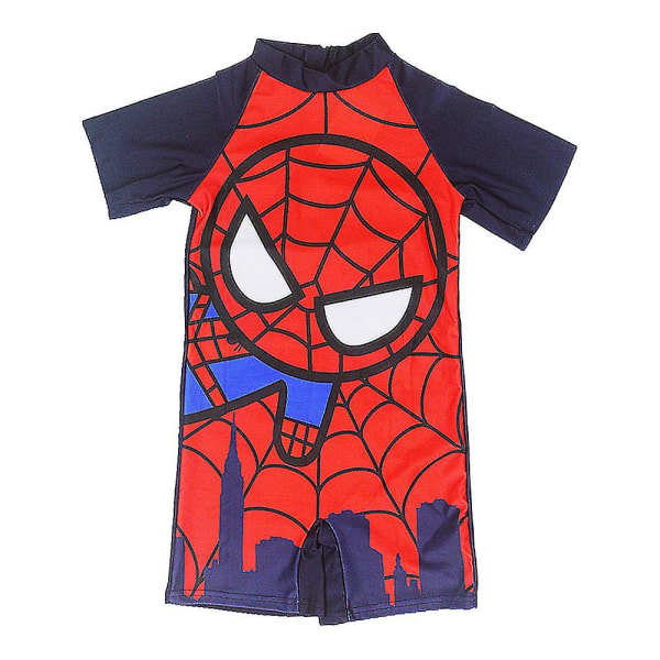 barn Pojkar 3d Baddräkt The Avengers Superhjälte Endelad Jumpsuit Badkläder Spiderman - A 4-6 Years