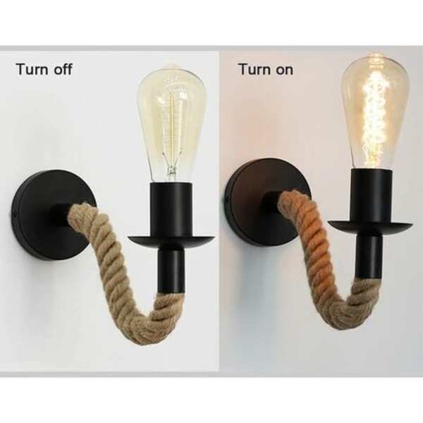 Vintage hamperb væglampe industriel væglampe ideel til loftsgang eller soveværelse E27 lysarmatur, 110/220V(sch)