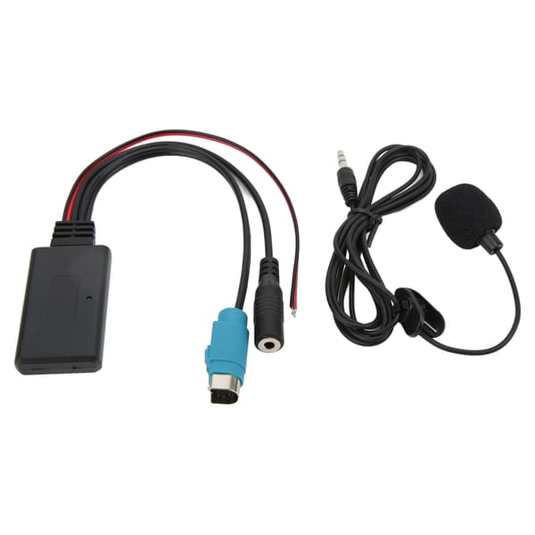 Bluetooth 5.0 Bilstereo Ljudadapter med Mikrofon för Alpine KCE-236B Android Smartphone Samtal