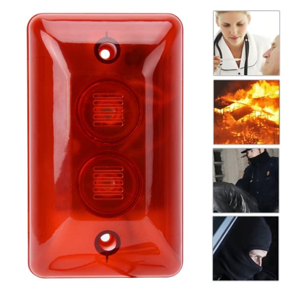 12V Kablet Alarm Strobe Sirene Lyd Blinkende Lys Sikkerhetssystem