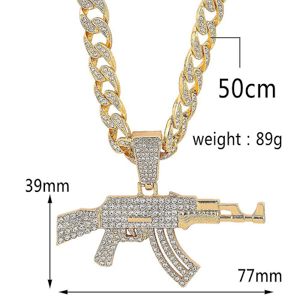 Mode Ak47 Halsband Desert Eagle hängsmycken för män