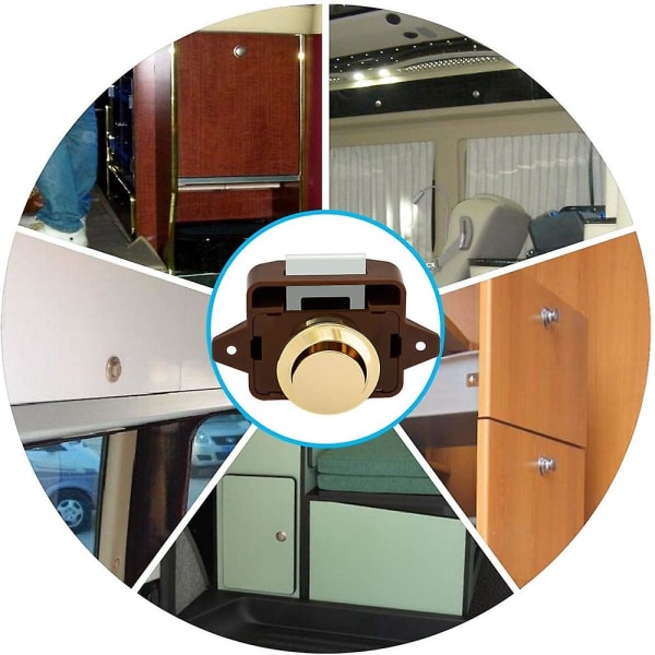 5 Pack Push Button Salpa Oven lukon salpa Avaimeton Kaapin Lukon Salpa Kaapin nupin lukko hevosperävaunuun asuntovaunuun Style 3