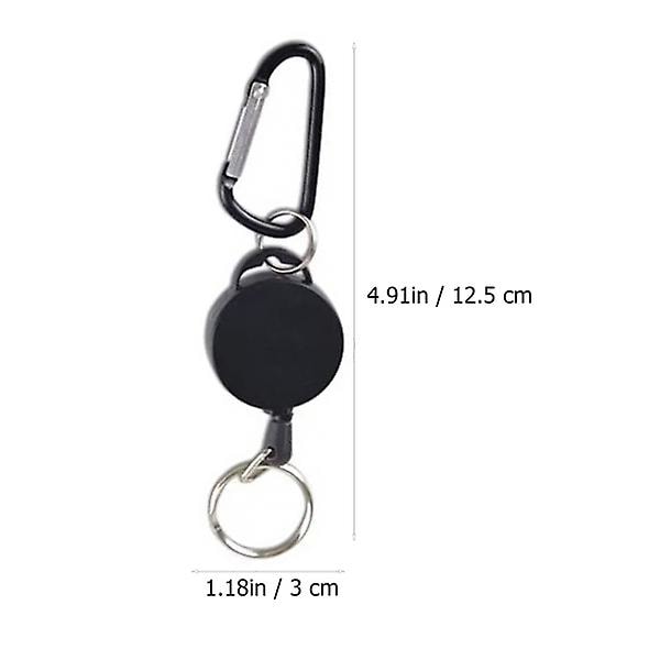 4 kpl Creative Carabiners -Katoamista estävät sisäänvedettävät avaimenperät ulkokäyttöön