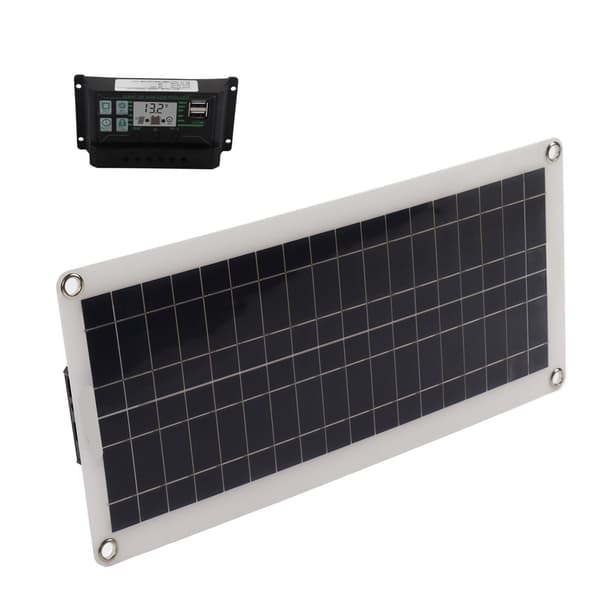 30W 30A Solpanel Laddningsregulator Kit Polykristallint Kisel för 12V Bil Husbil Båt Marin Släpvagn