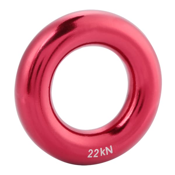 Röd Aluminiumlegering Rappel Klätterring Perfekt Spänning O-ring