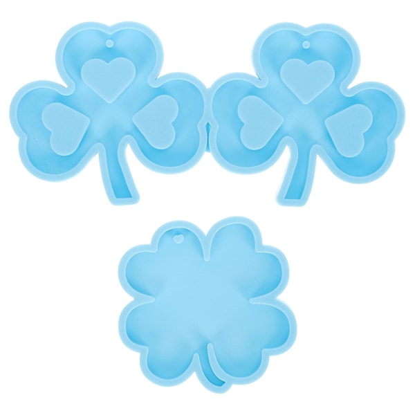 2 stk St. Patrick's Day Clover Nøgleringeform Creative Silikone Diy Mould Nøgleringeform
