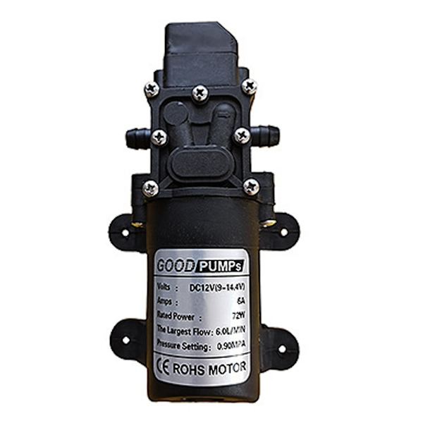 Dc12v självsugande vattentrycksmembranpump för husvagn Rv båt 130psi C