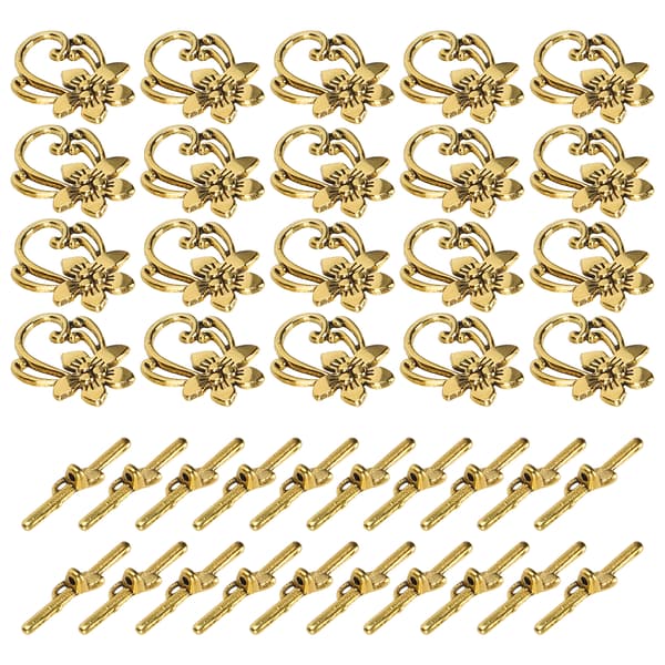 20 sett gull retro legering blomsterform OT spenne armbånd Toggle Clasp smykketilbehør