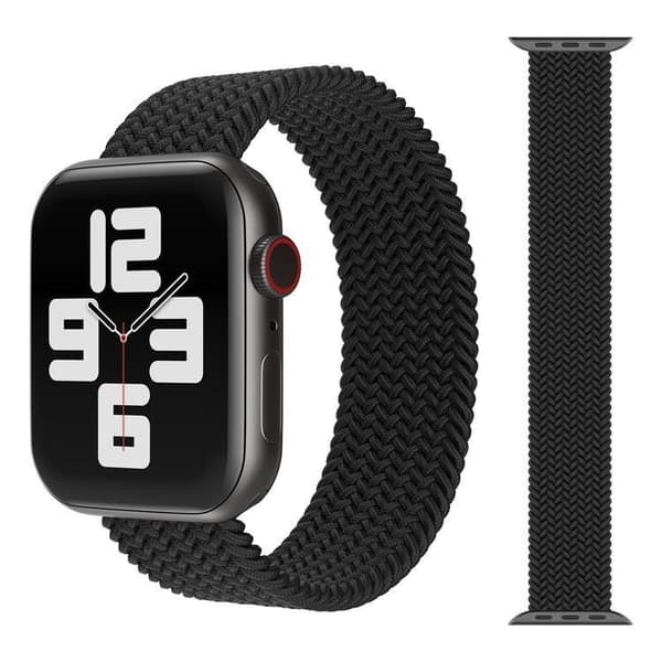 Apple Watch kompatibel ARMBÅND Elastisk SORT 38/40/41 mm Sort Black m