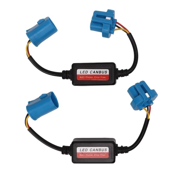 2 stk. 9007 HB5 Headlight Decoder 12V DC Anti Flicker Resistor Canceller for LED-frontlykt eller tåkelys