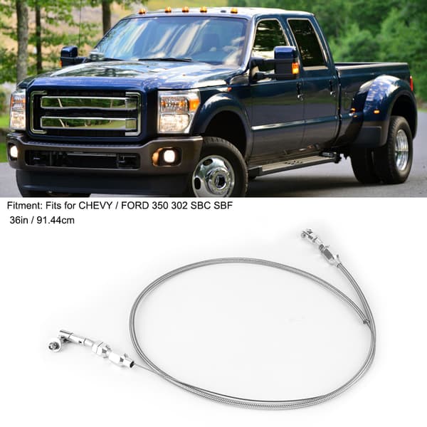 Universell 36 varv flätad rostfri stålslang för Chevy Ford 350 302 SBC