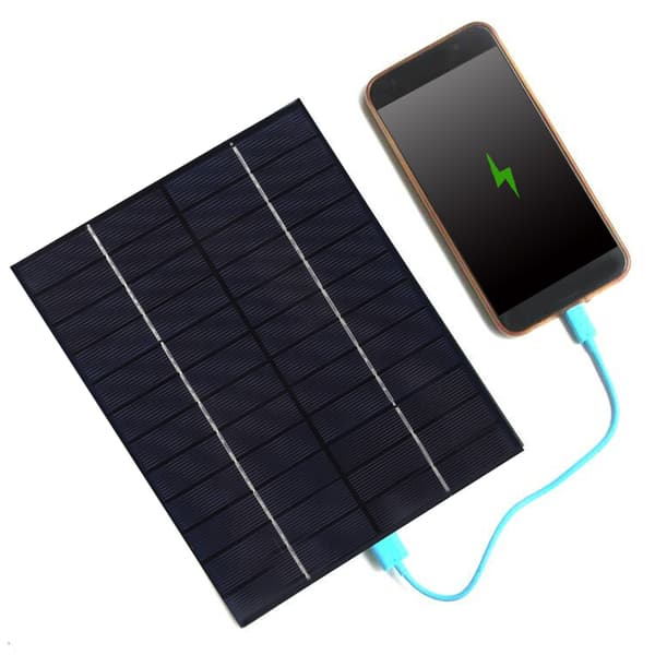 6,5W 12V 5V Bærbart Solcellepanel Modul Mobil Solenergi Batteri Billader