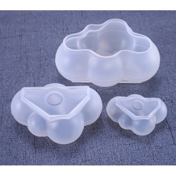 Sød sky epoxy form DIY form stor, mellem og lille sky spejl silikone form (medium spejl sky form to),