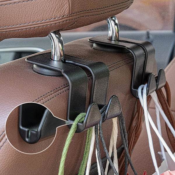 Pack Four Hook auton niskatuen koukku, auton kolikkokoukku, auton kolikkokukkaro, monitoiminen universal