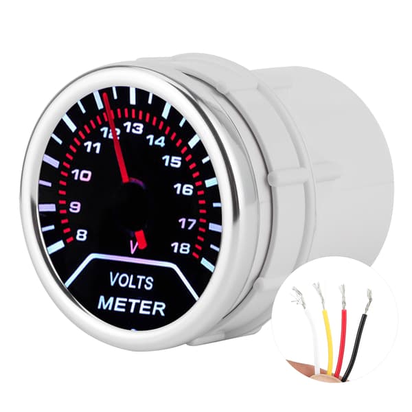 Universal Voltmeter med viser, spenningsmåler 52mm bilinstrument