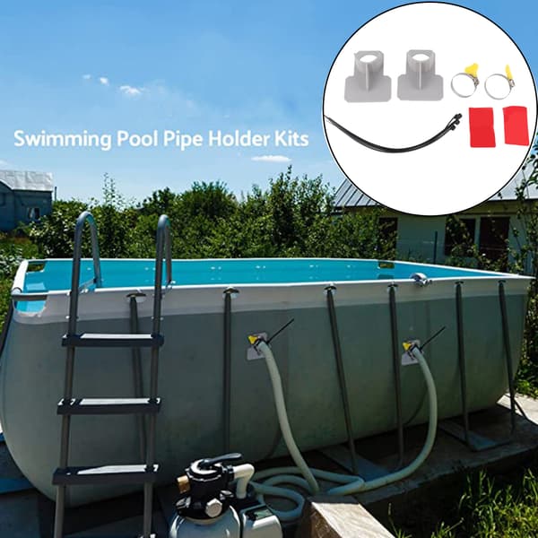 2-pack Stödfästen för Poolslang - Rörhållare & Klämmor för Pooltillbehör