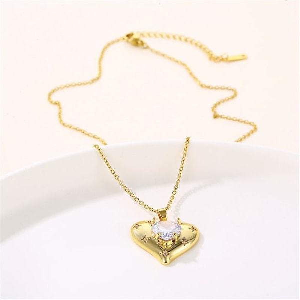 Halsband Daily Outfit Heart Stud Girls&#39; Modesmycken Ac2741