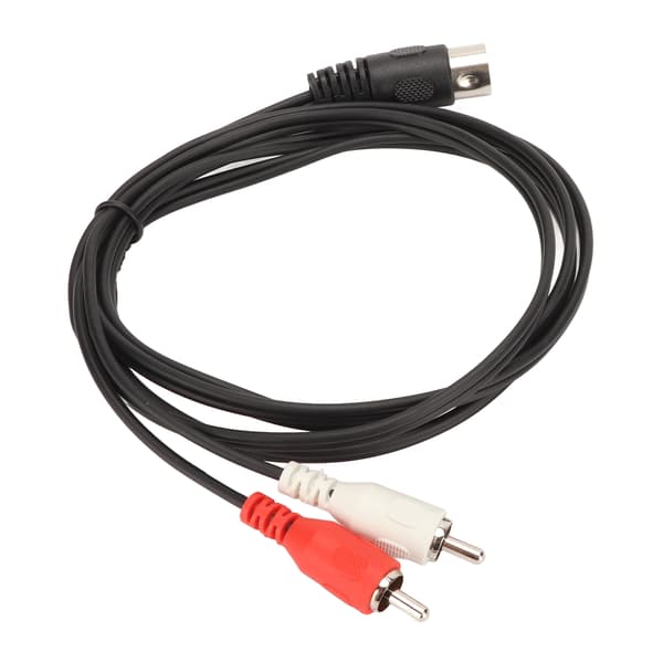 5 Pin DIN Han til 2 RCA Han Kabel PVC Tråd Cover Lydforbindelse til CD Afspiller VCR DVD Phono LD