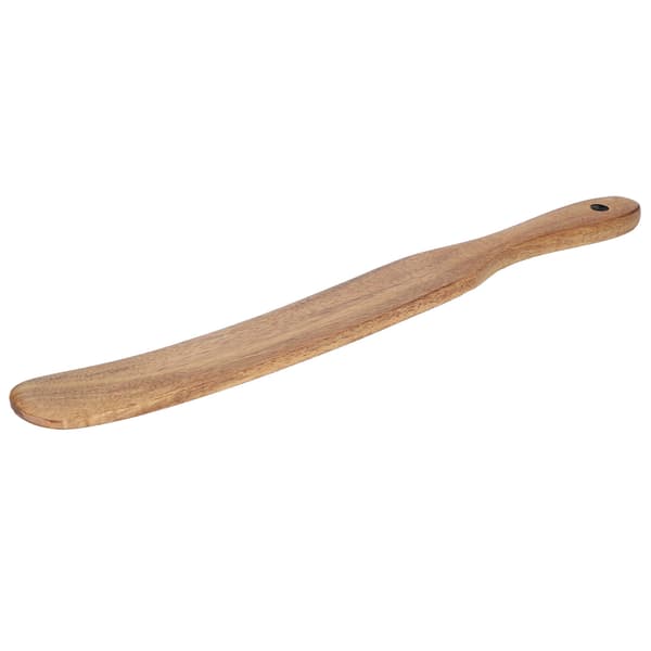 Träspatel i teak för köksmatlagning 28x3cm