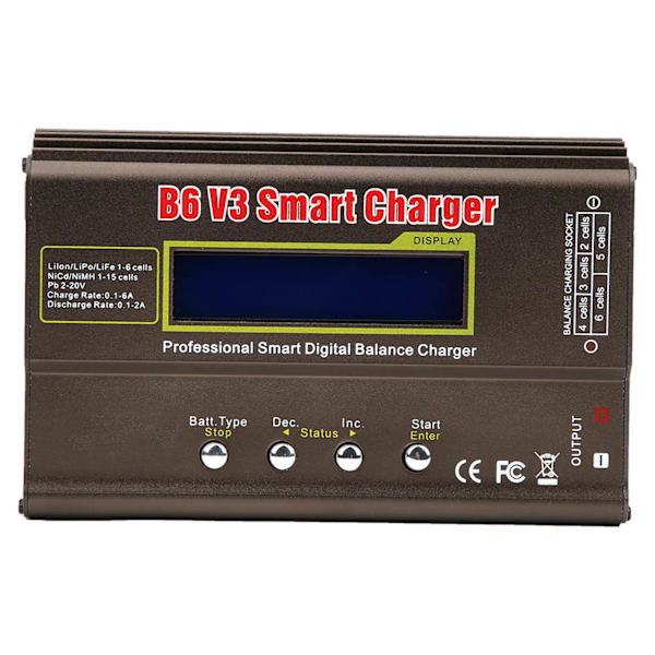 Smart Digital Balanceoplader B6V3 80W til Modelfly DC 11.0V til 18.0V Input