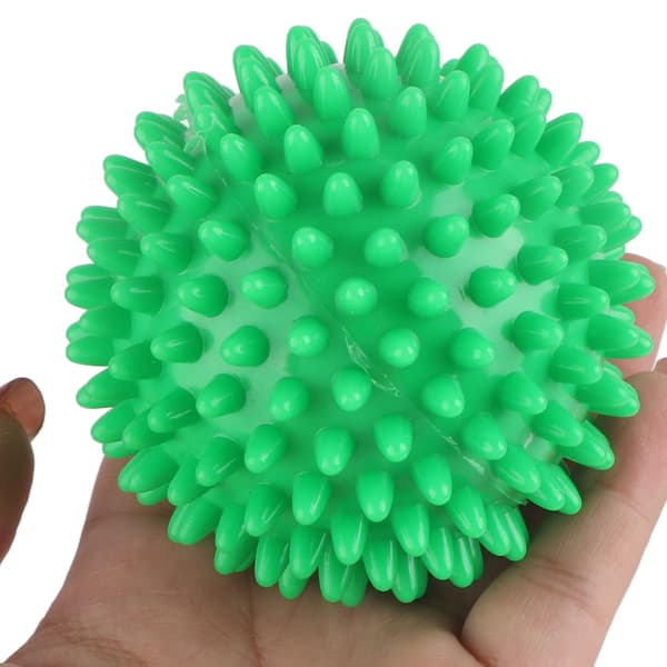 7,5 cm Grønn PVC Spiky Hard Massasjeball for Smertelindring Triggerpunktterapi Hånd Fot