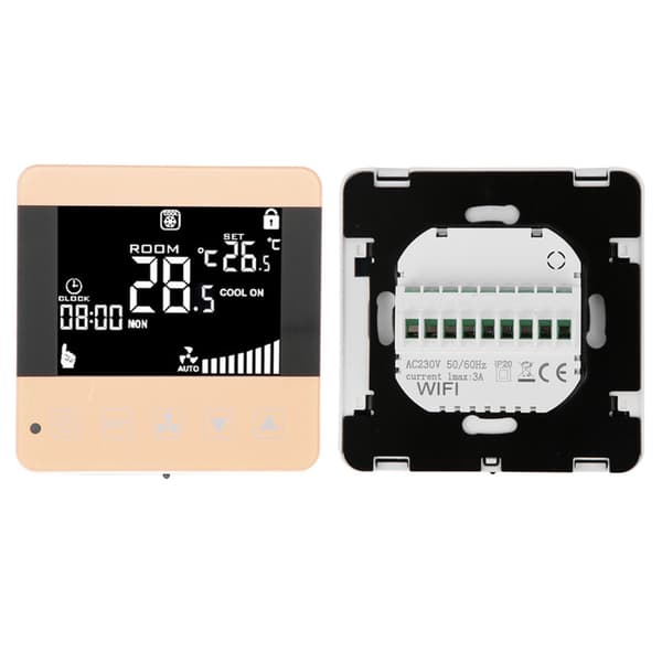Smart WiFi LCD digital termostat for sentral luftkondisjonering viftekonvektor