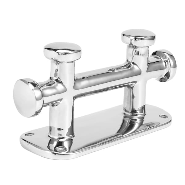 Marine Dobbelt Kryds Båd Pullert Fortøjningsklampe Rustfrit Stål Dæk Dock Hardware 145x61x85mm
