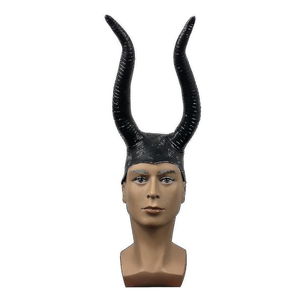 Maleficent Black Horn Mask Dark Witch Halloween Party Cosplay Rekvisitter