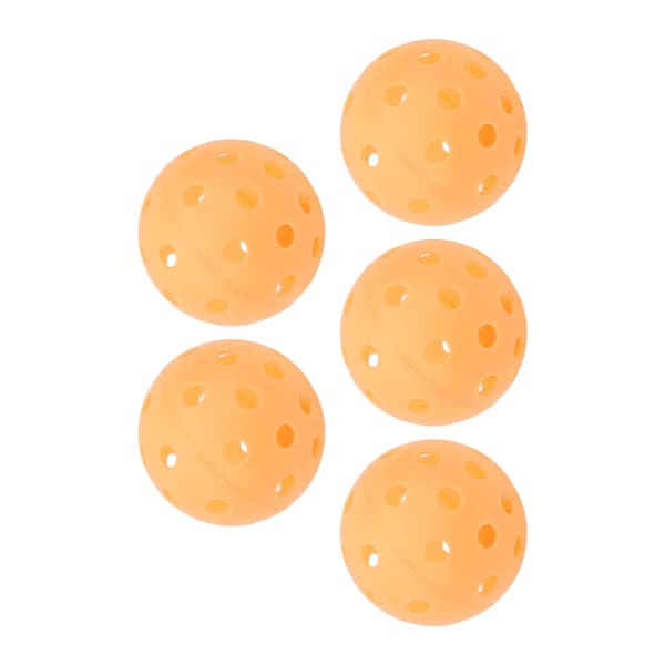 Lysende Orange Udendørsbane Pickleball Bolde 5-pak