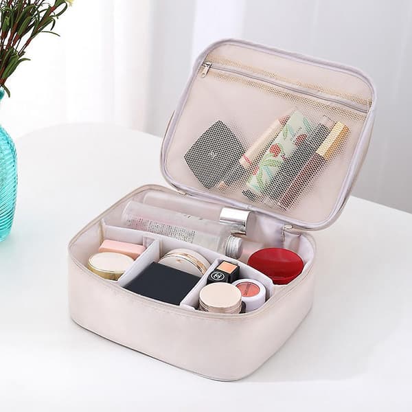 Makeuptaske med justerbare skillevægge, Makeuptaske til piger, kvinder og venner