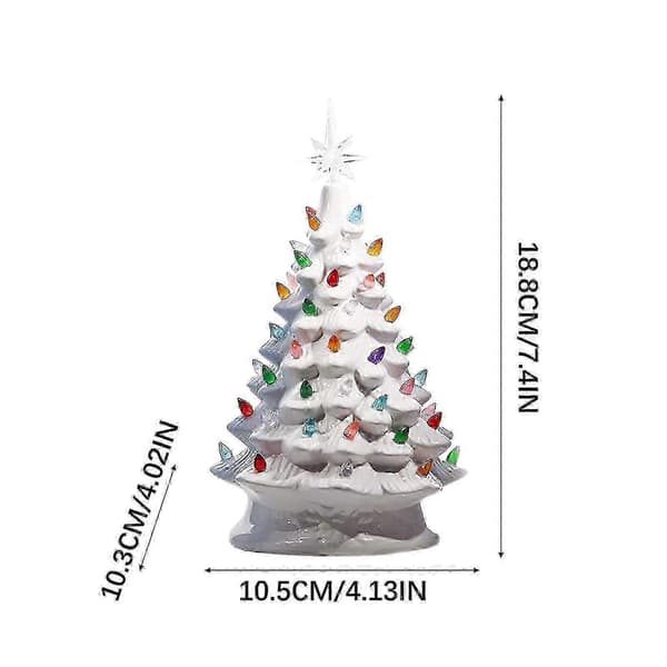 Ceramic Christmas Tree LED Decoration Ceramic Desktop Christmas Decoration