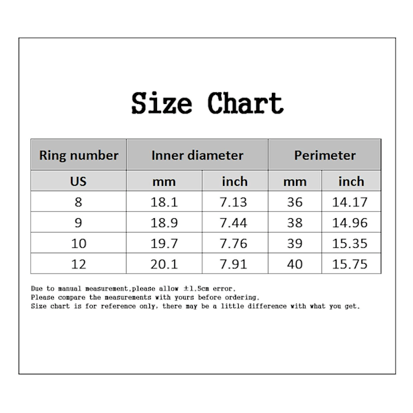 Hip hop -tyylinen sormusormusketjun muotoinen muotoilu Ei helppo rikkoa koruja Unisex kierresormus juhliin Stainless Steel US 9