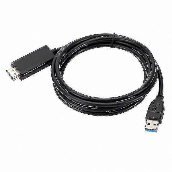 USB 2.0 - HDMI-sovitinkaapeli, 1,8 m, A-tyypin uros - HDMI-uros, nopea 1080p-videotuki